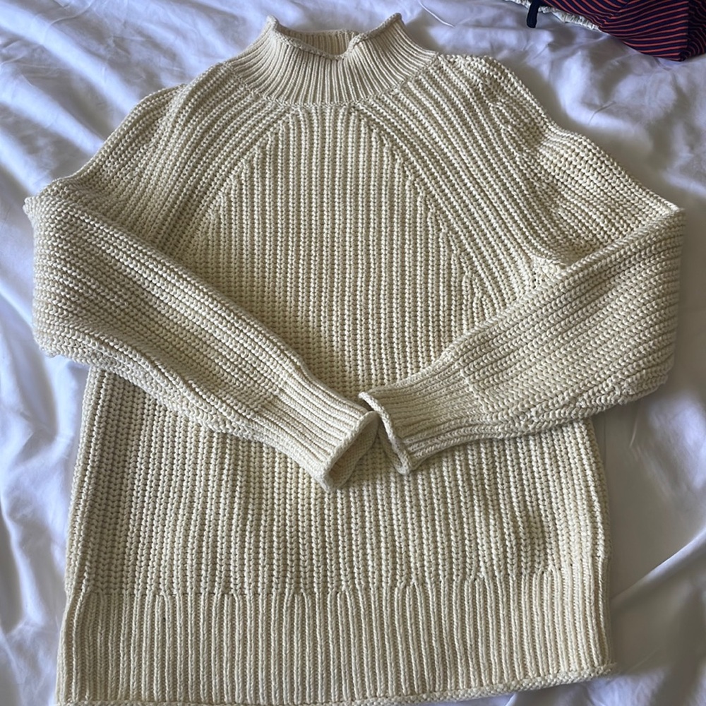 Jcrew Roll neck cream sweater